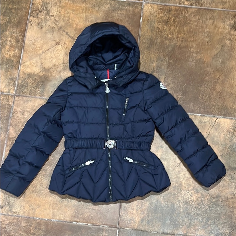 Moncler Midnight Blue Hooded Puffer Coat size 8
